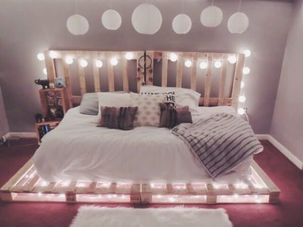cama com pallet para quarto feminino